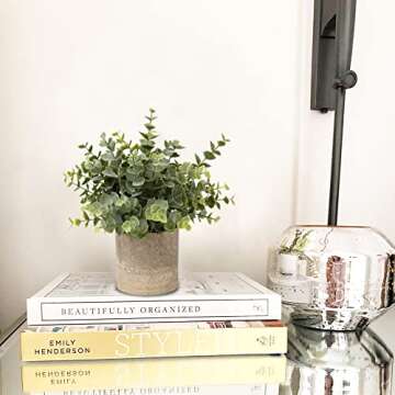 Briful Faux Potted Plants Set for Home Office Decor