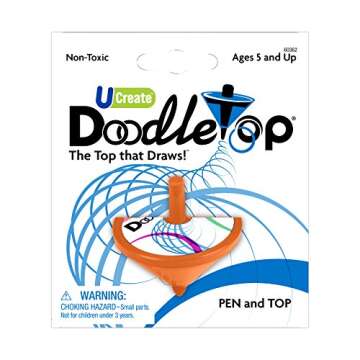 U-Create Doodletop Twister Kit with 1 Pen & 1 Top, Drawing Game, Marker Pen, Creative Art Spiral Spi...