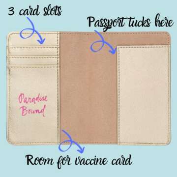 Lilly Pulitzer Vegan Leather Passport Holder, Cute Passport Cover, Travel Wallet with Credit Card Slots, Seaing Things