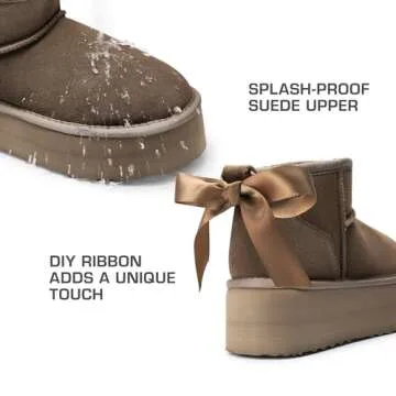 DREAM PAIRS Classic Mini Winter Boots for Women