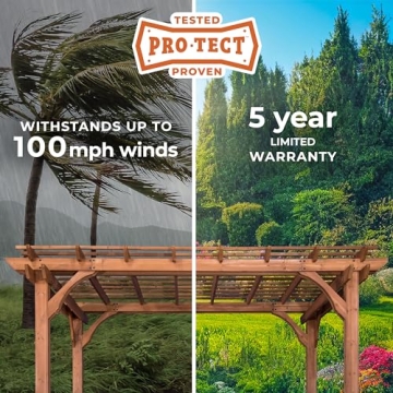 Elevate Your Outdoors with Cedar Wood Pergola Kit