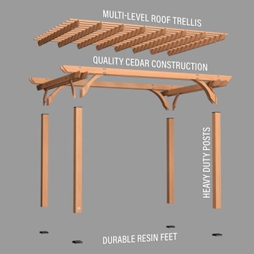 Elevate Your Outdoors with Cedar Wood Pergola Kit