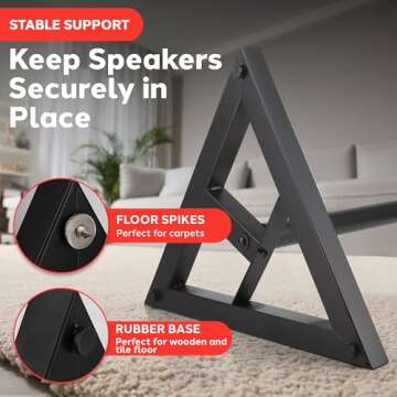 Pyle Adjustable Speaker Stands for PLAY 1 & 3, Heavy Duty