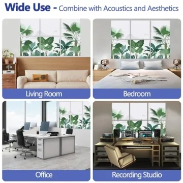 BUBOS 6 Pack Sound Absorbing Panels for Home