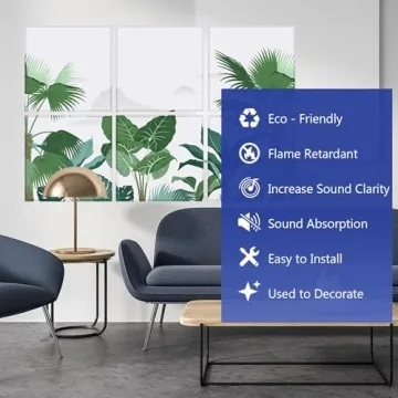BUBOS 6 Pack Sound Absorbing Panels for Home