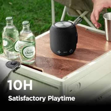 Sanag Portable Speaker, Bluetooth 5.0 Dual Pairing Wireless Mini Speaker, 360 HD Surround Sound & Rich Stereo Bass 24H Playtime IP67 Waterproof for Travel Outdoors Home and Party Black