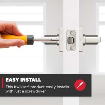 Kwikset Casey Passage Door Handle for Home Upgrade