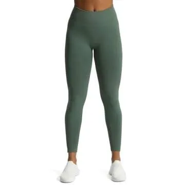 Aoxjox Workout Seamless Leggings for Women High Waisted Fitness Yoga Contour Sculpt Pants 22" (Dark Forest, Medium)