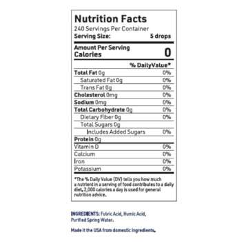 Fulvic Humic Acid Ionic Trace Minerals – 75+ Plant-Based Drops for Energy and Hydration