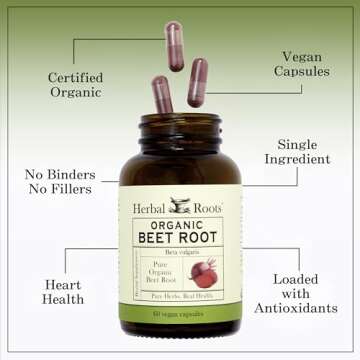 Organic Beet Root Powder Capsules - Boost Energy Naturally