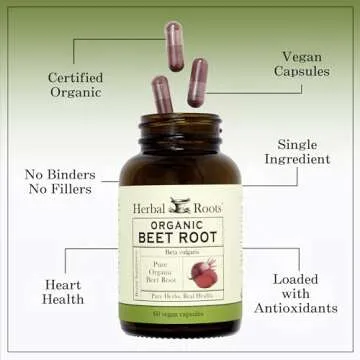 Organic Beet Root Powder Capsules - Boost Energy Naturally