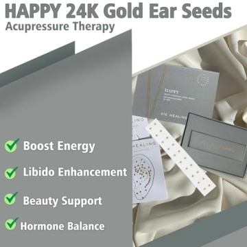 Vie Healing 24k Gold Acupressure Ear Seeds for Wellness