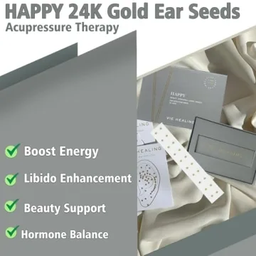 Vie Healing 24k Gold Acupressure Ear Seeds for Wellness