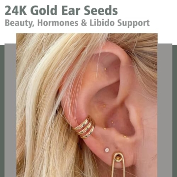 Vie Healing 24k Gold Acupressure Ear Seeds for Wellness