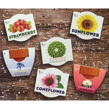 BUZZY Seeds Mini Grow Pots for Gardening Fun and Joyful Gifts