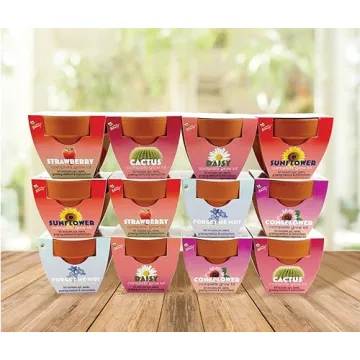 BUZZY Seeds Mini Grow Pots for Gardening Fun and Joyful Gifts
