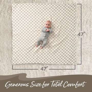 Itzy Ritzy Breastfeeding Boss Multi-Use Cover – A Nursing Cover, Swaddle, Car Seat Cover, Tummy Time Mat & Burp Cloth All in One – Made of Soft Muslin Fabric & Measures 47” x 47” (Checkerboard)