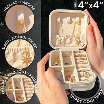 Elegant Personalized Jewelry Box for Travel and Gifts