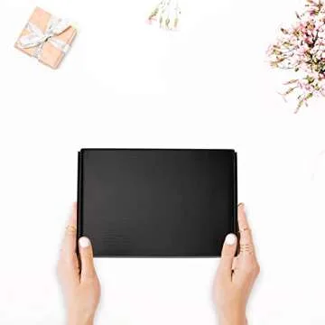 Hoikwo 25 Pack Black 9x6x2 Shipping Boxes