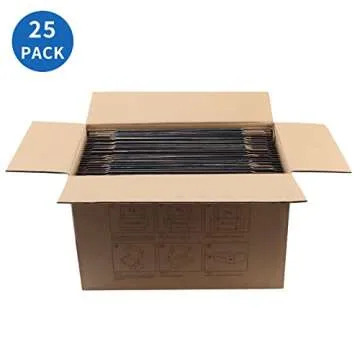 Hoikwo 25 Pack Black 9x6x2 Shipping Boxes