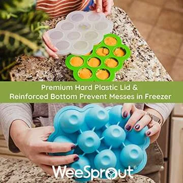WeeSprout Silicone Freezer Tray for Easy Baby Food Storage
