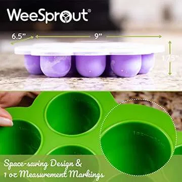WeeSprout Silicone Freezer Tray for Easy Baby Food Storage
