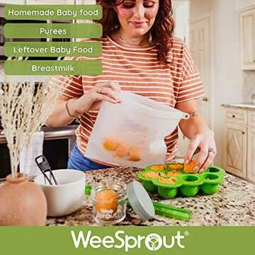 WeeSprout Silicone Freezer Tray for Easy Baby Food Storage