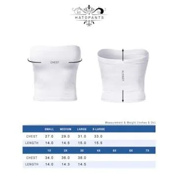 HATOPANTS Tube Crop Shapewear Tops Strapless Cute Sexy Cotton Basic Casual White L