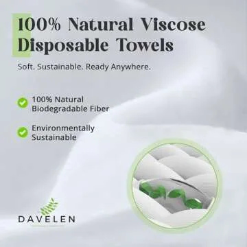 DAVELEN Disposable Large Luxury Towels (50-Count) Spa and Salon Quality Softness for Guests, Clients | Hair, Face, Body Use | Luxurious Comfort, Ecofriendly | Towels Size: 31.5” x 15 (white)