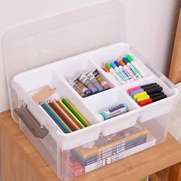 Citylife 17 QT Craft Storage Box with Removable Tray