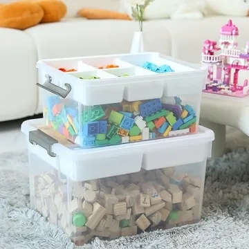 Citylife 17 QT Craft Storage Box with Removable Tray