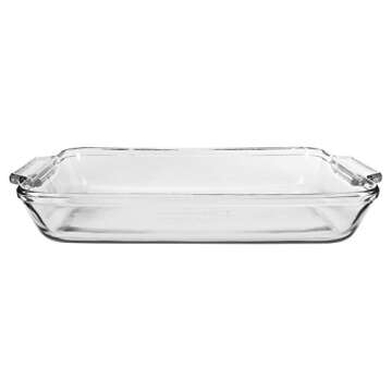 Anchor Hocking Glass Baking Dishes for Oven, 2 Piece Set (2 Qt & 3 Qt Glass Casserole Dishes)