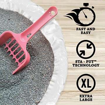 Alfapet Kitty Cat litter box Disposable, Elastic Liners- 30 count For Large, X-Large, Giant, Extra-Giant Litter Pans- With Sta-Put Technology for Firm, Easy Fit- Quick + Clever Waste Cleaners, 3 pack