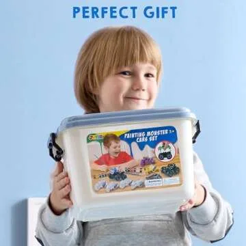 JOYIN Kids Craft Kit Build & Paint Your Own Monster Car Art & Craft Kit DIY Toy Set Make Your Own Monster Friction Powered Truck, Presents for Kids