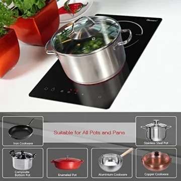 GIONIEN 2 Burner 12" Electric Cooktop for Compact Spaces