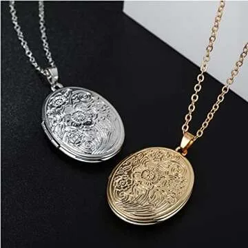 Elegant Vintage Photo Locket Necklace for Women