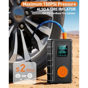 Jump Starter with Air Compressor for 12V Vehicles