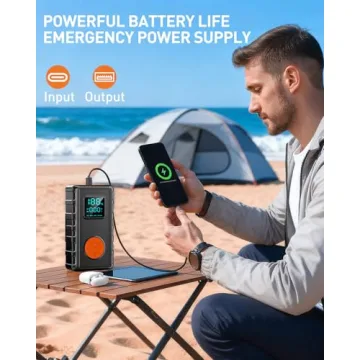 Jump Starter with Air Compressor for 12V Vehicles