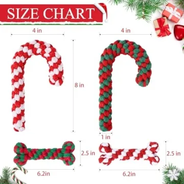 SCENEREAL Christmas Dog Toys - 4 Pack for Dogs