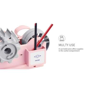 MoTEX Heat Tape Dispenser Sublimation – 1” & 3” Core Multiple Roll Pre-Cut Heat Tape Dispenser, Heat Resistant Sublimation for Heat Press & Mug Press Machine (Black, Tapes not included)