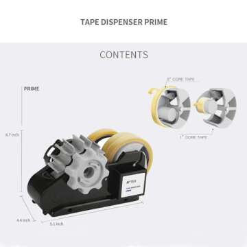 MoTEX Heat Tape Dispenser Sublimation – 1” & 3” Core Multiple Roll Pre-Cut Heat Tape Dispenser, Heat Resistant Sublimation for Heat Press & Mug Press Machine (Black, Tapes not included)