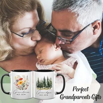 Grandparents 2025 Mug Set - Baby Announcement Gifts