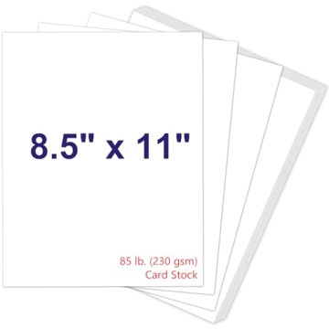 White Cardstock 8.5 x 11, 230gsm Cover Cardstock Paper, 85 Lb Heavy Card Stock for Printer, Card Sto...
