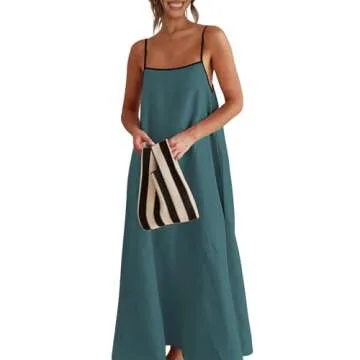 Shy Velvet Summer Linen Maxi Dress - Stylish Comfort
