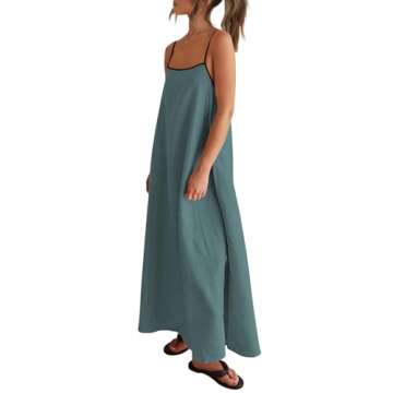Shy Velvet Summer Linen Maxi Dress - Stylish Comfort