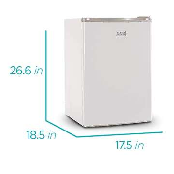 BLACK+DECKER BCRK25W Compact Mini Fridge Stylish & Efficient