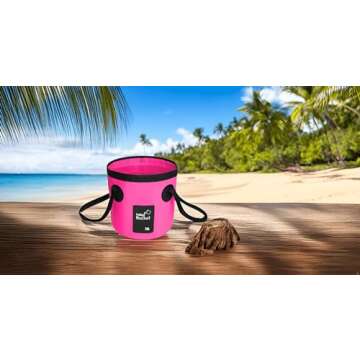 BANCHELLE Collapsible Bucket Water Container Portable Folding Camp Wash Basin for Outdoor Traveling ...