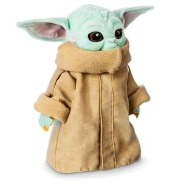Disney Store Baby Yoda Plush - Official Grogu Stuffed Toy from The Mandalorian - Soft and Snuggly Baby Yoda Plush with Embroidered Features - Perfect Cuddly Galactic Companion for Fans.