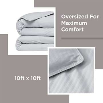DOWNLITE World's Biggest Comforter - Colossal King Size Down Alternative 120 x 120 Inches (10 ft x 1...