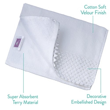 Elegant Decorative Fingertip Lace Towels - 4 Pack Set